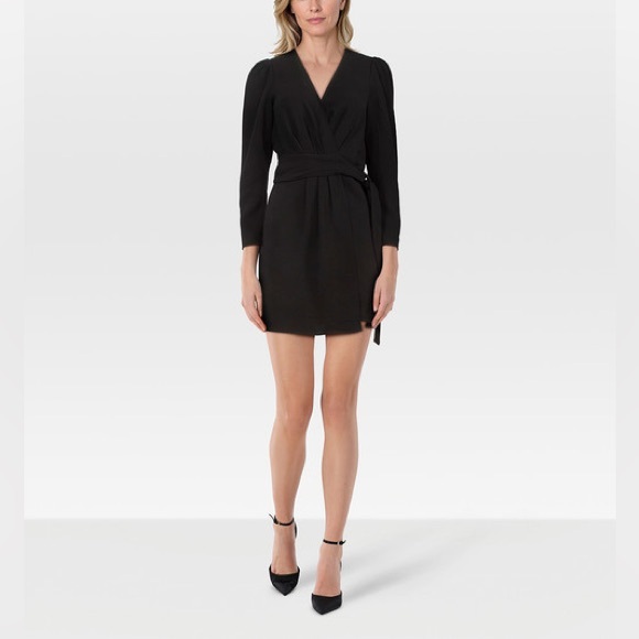 ba&sh Black Mini Long Sleeves‎ Wrap Dress - Picture 8 of 10
